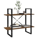 vidaXL Bibliothèque 2 niveaux Chêne marron80x30x70cm Bois d'ingénierie