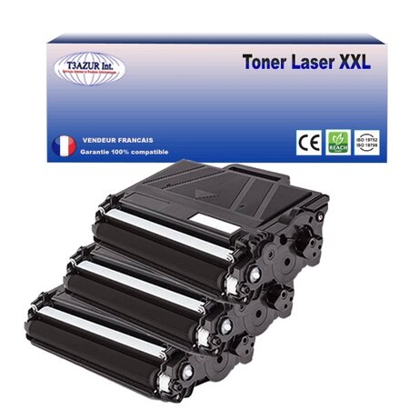 3 Toners compatibles avec Brother TN3480 pour Brother MFC-L6800DW, L6800DWT, L6900DW, L6900DWT, L6900DWTSP, L5750DW,  L5700DN- 8 000 pages - T3AZUR