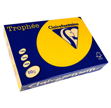 Ramette 500 feuilles papier 80g a4 210x297 mm certifié fsc tournesol trophée