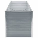 vidaXL Lit surélevé de jardin Acier galvanisé 240x80x77 cm Gris