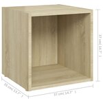vidaXL Meubles TV 2 Pièces Chêne sonoma 37x35x37 cm Aggloméré
