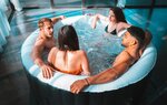 Spa gonflable 4 places rond - Ospazia - Diamètre : 185 cm - Filtre et bâche inclus
