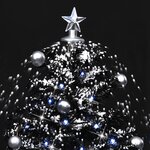 vidaXL Arbre de Noël neigeux avec base de parapluie Noir 75 cm PVC