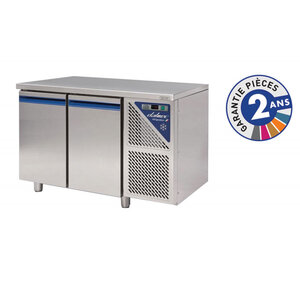 Table réfrigérée positive 300 l - avec groupe logé 2 portes - dalmec -  - acier inoxydable2pleine x700xmm