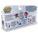 Super wings pack de 4 figurines transform-a-bot - 5 cm - transformables - jet police/paul/kim/dizzy rescue