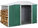 Abri de jardin métal "Rosas" 2 71 m² avec abri bûche