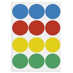 2058 Étiquettes Couleurs Assorties 8mm