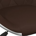 vidaXL Chaises à manger pivotantes lot de 4 marron et blanc similicuir