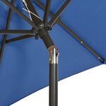 vidaXL Parasol avec lumières LED Bleu azuré 200x211 cm Aluminium