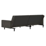 vidaXL Canapé-lit à 2 places Gris foncé Velours