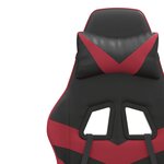 vidaXL Chaise de jeu Noir et rouge bordeaux Similicuir