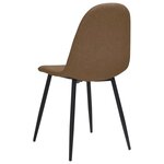 vidaXL Chaises à manger lot de 4 45x53 5x83 cm marron foncé similicuir