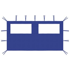 vidaXL Paroi latérale de belvédère avec fenêtres 4x2 m Bleu