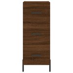 vidaXL Buffet haut Chêne marron 34 5x34x180 cm Bois d'ingénierie