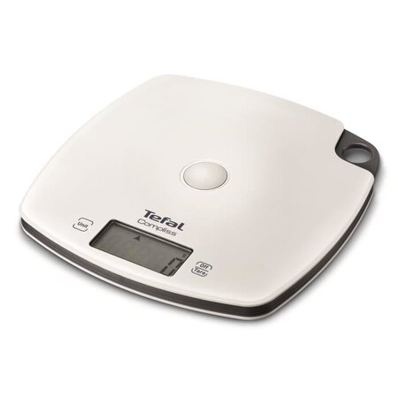 Tefal bc1000v1 compliss balance de cuisine  graduation de 5 kg / 1 g  large plateforme en plastique  fonction tare  ecran lcd