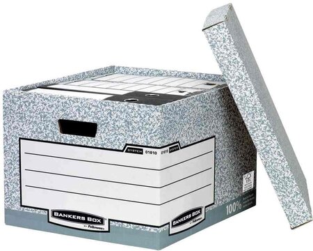 Lot de 10 grande caisse archives r-kive system  gris/blanc fellowes