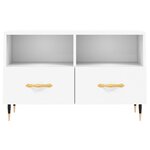 vidaXL Meuble TV Blanc 80x36x50 cm Bois d'ingénierie