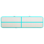 vidaXL Tapis gonflable de gymnastique avec pompe 600x100x20cm PVC Vert