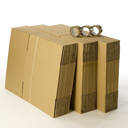 Kit 60 cartons standard avec 3 rouleaux d'adhésif gratuits - 100  recyclable