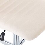 vidaXL Chaises à manger lot de 2 crème tissu