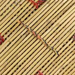 vidaXL Table basse Bambou avec Détails Chindi Multicolore