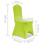 vidaXL Housse de chaise extensible 6 Pièces vert