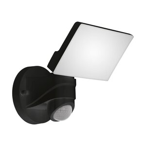 Eglo lampe murale led à capteur d'extérieur pagino 13 w noir