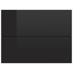 vidaXL Tables de chevet 2 Pièces Noir brillant 40 x 30 x 30 cm Aggloméré
