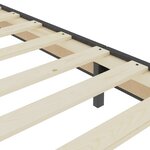 vidaXL Sommier tapissier Gris Tissu 140 x 200 cm