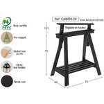 Tréteau architecte en bois peint