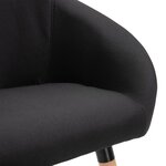 vidaXL Chaise de salle à manger Noir Tissu