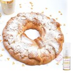 Moule à gâteau silicone couronne + 1 poudre alimentaire irisée dorée