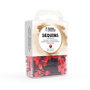 Boîte de sequins plats rouge - 4000 pièces