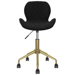 vidaXL Chaises pivotantes à manger lot de 2 Noir Velours