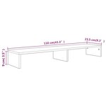 vidaXL Support de moniteur Sonoma gris 110x23 5x9 cm Bois d'ingénierie