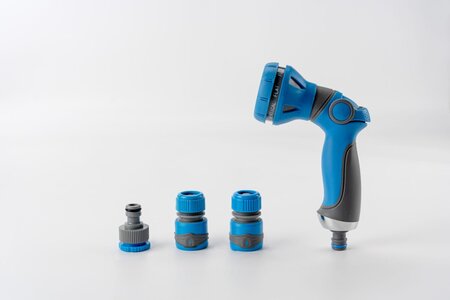 Pistolet d'arrosage et nettoyage - Suan - 8 jets - Kit complet avec raccords d'arrosage soft touch