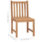 vidaXL Ensemble de salle à manger de jardin 3 Pièces Bois de teck solide