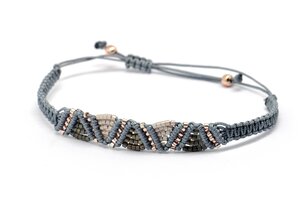 Bracelet fil et miyuki Adele Gris