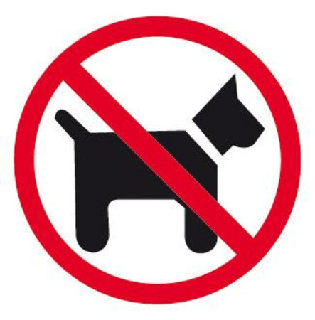 Picto Interdit Aux Chiens 1 Feuille