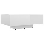 vidaXL Table basse Blanc brillant 85x55x31 cm Aggloméré