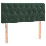 vidaXL Sommier tapissier matelas et LED Vert foncé 120x200 cm Velours