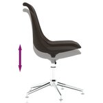 vidaXL Chaises pivotantes à manger lot de 4 marron foncé tissu