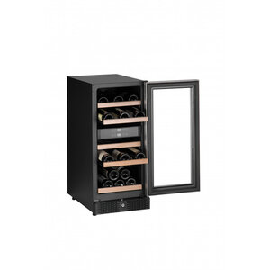 Cave à vin professionnelle - 27 à 32 bouteilles - combisteel - r600a - acier188vitrée/battante 380x655x860mm
