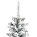 vidaXL Sapin de Noël artificiel mince avec neige floquée 240 cm PVC/PE