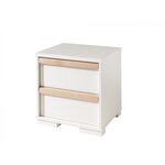 LONDON Blanc Lit + Chevet + Bureau+ Armoire + Caisson de bureau + bibliothèque