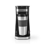 Cafetière 1 Tasse | Mug de Voyage à Double Paroi | 0,42 L | Noir