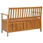 vidaXL Banc de rangement de jardin 120 cm Bois d'acacia solide