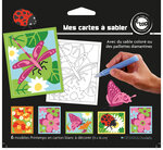 Cartes sable ou paillette Printemps x 6 pièces Activités manuelles Enfant
