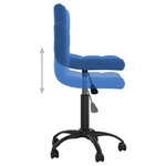 vidaXL Chaises pivotantes à manger lot de 6 bleu velours