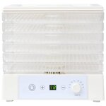 vidaXL Déshydrateur alimentaire avec 6 plateaux 250 W Blanc